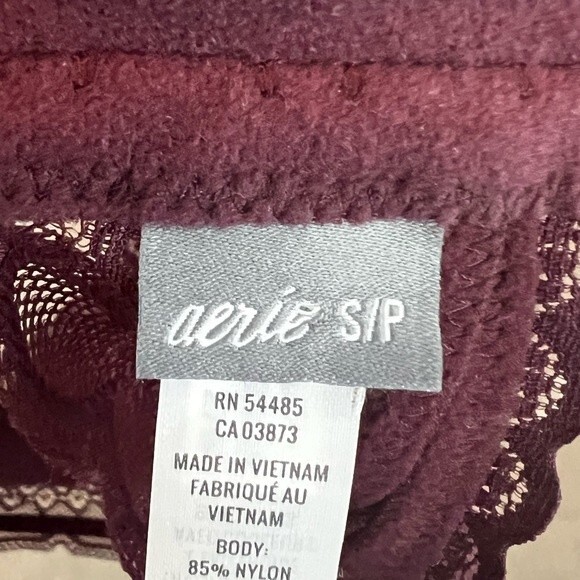 Aerie Purple Bralette Padded Small Lace Halter - Picture 4 of 4